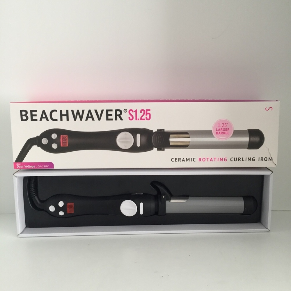 Beachwaver S1.25 Ceramic Rotating Curling Iron Dual Voltage Lightly Used EUC